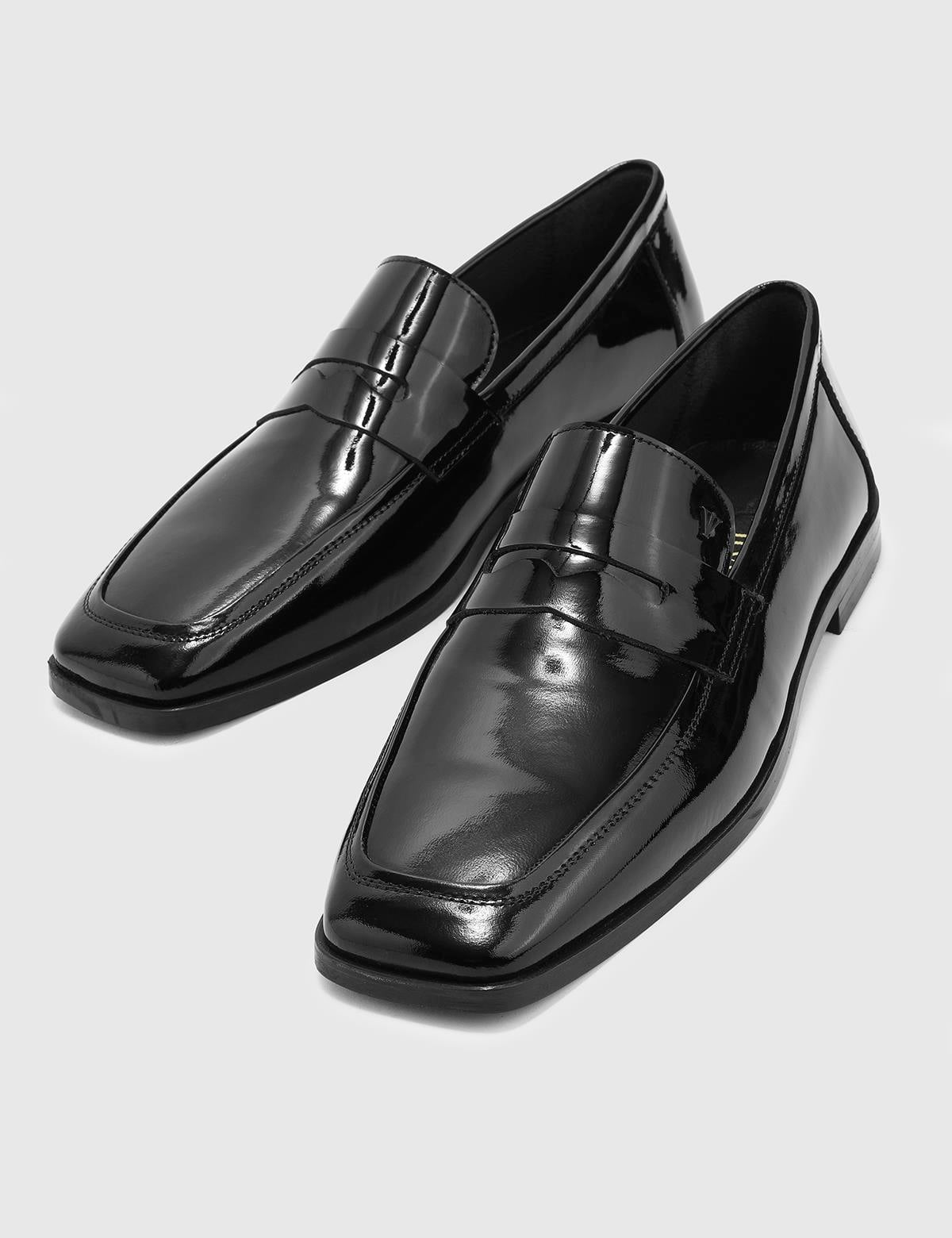 Kylıan Black Patent Leather Men's Tuxedo Shoe