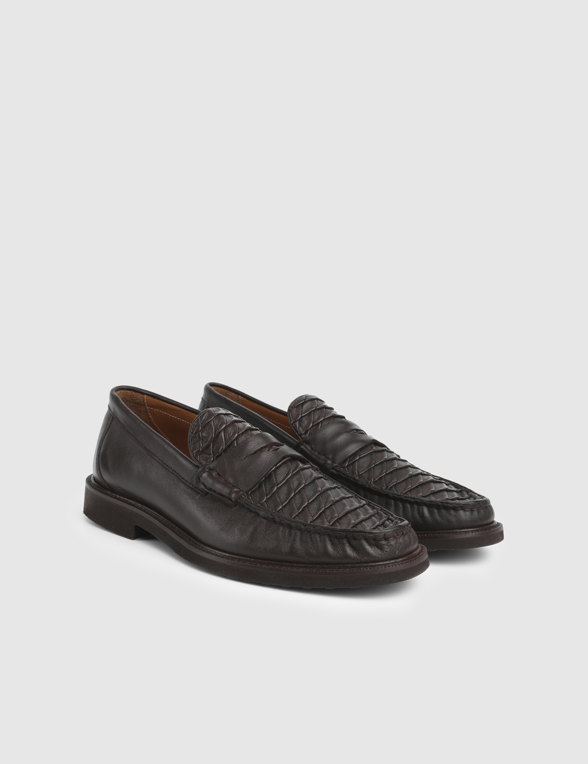 Lark Brown Buffalo Leather Men's Classic Shoe