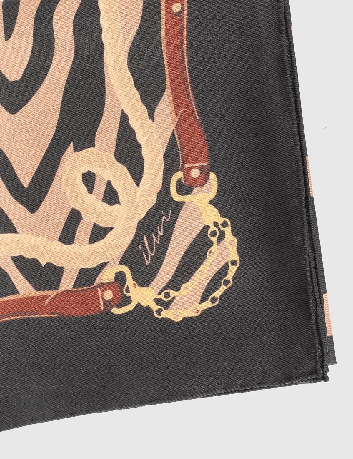 Layf Brown Silk Twill Women's Scarf
