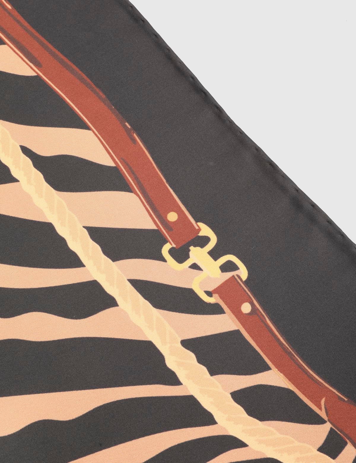 Layf Brown Silk Twill Women's Scarf