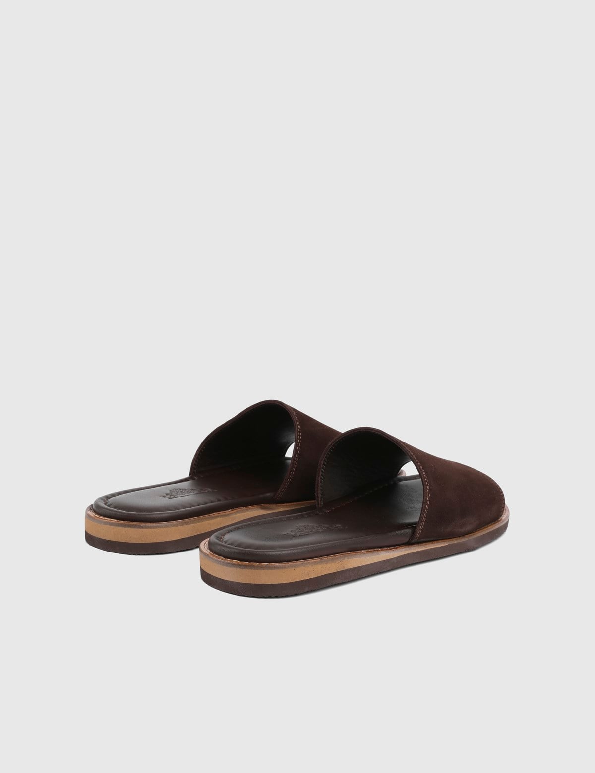 Lazare Brown Suede Leather Men's Slide