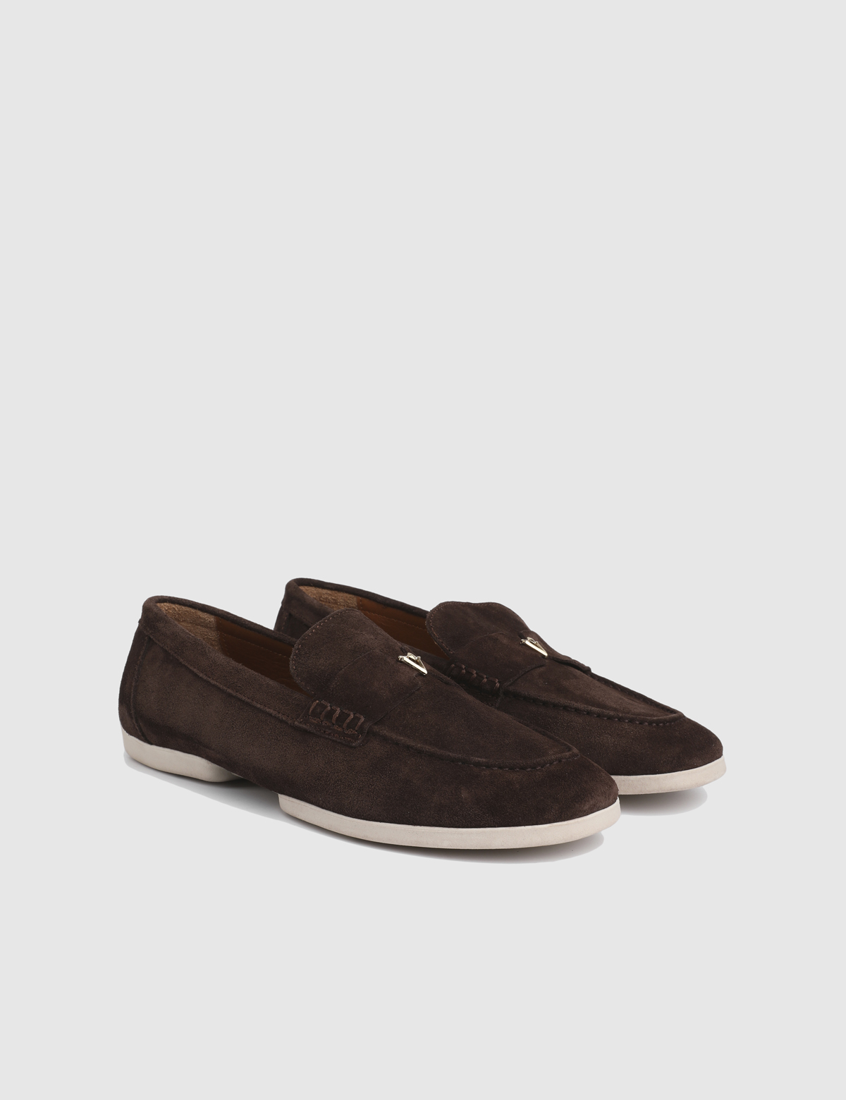 Lelya Brown Suede Leather Women's Loafer