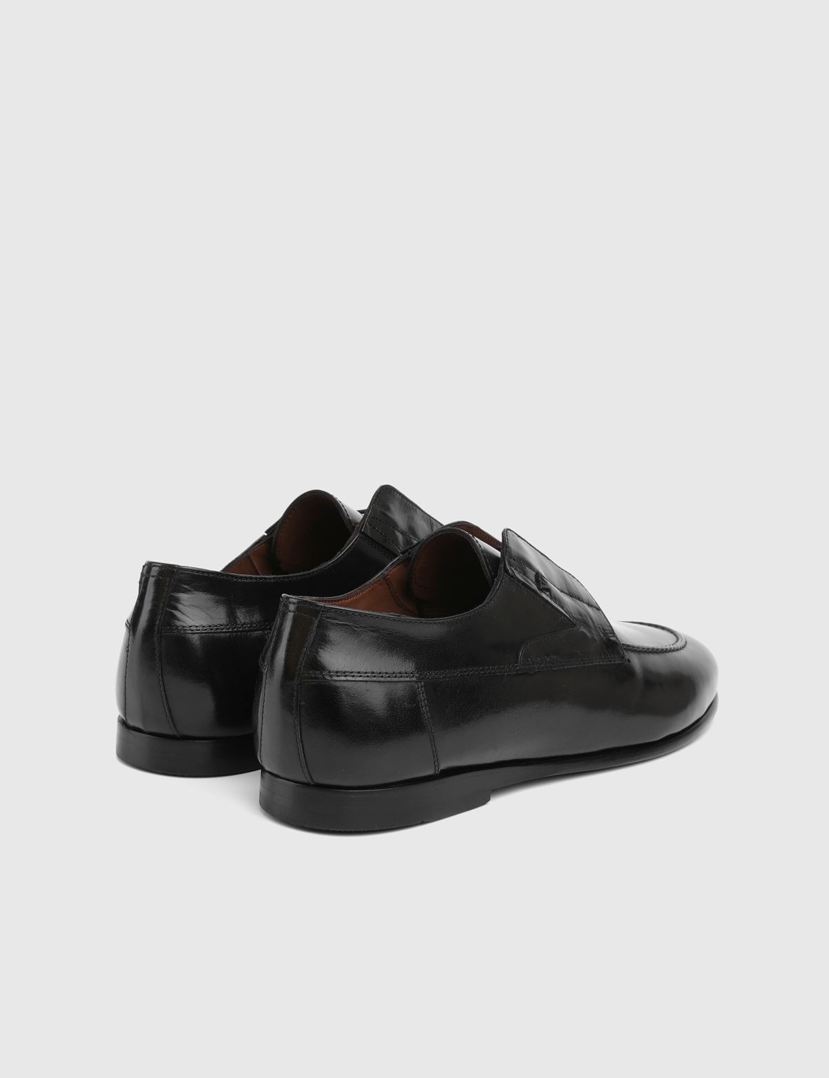 Leone Black Buffalo Leather Men's Oxford