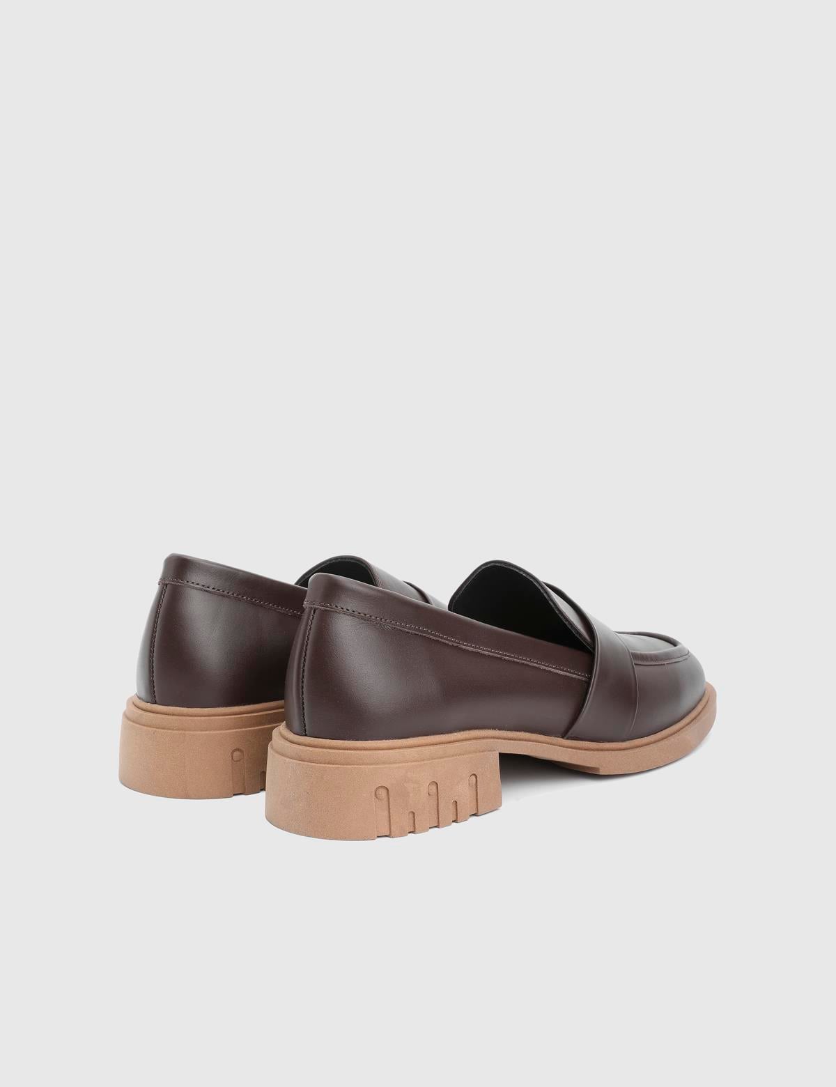 Liliya Brown Leather Women's Loafer