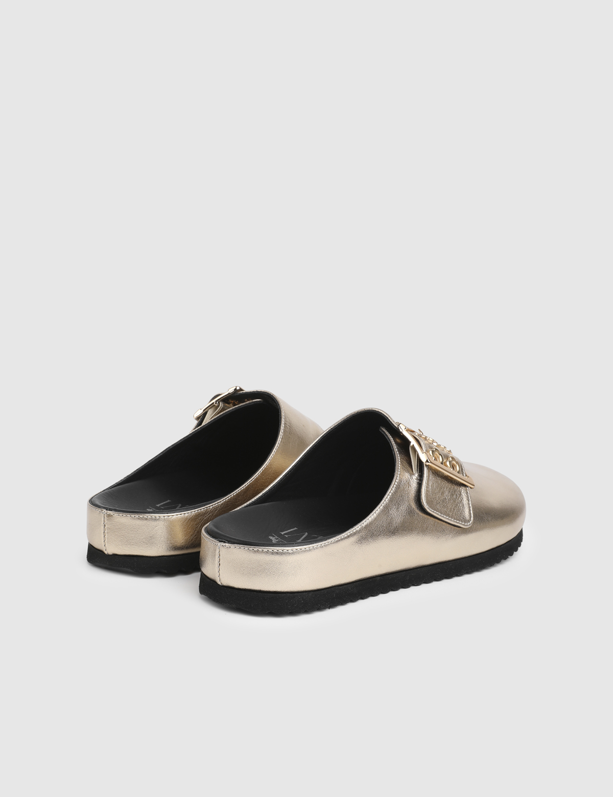 Liona Gold Leather Women's Slide