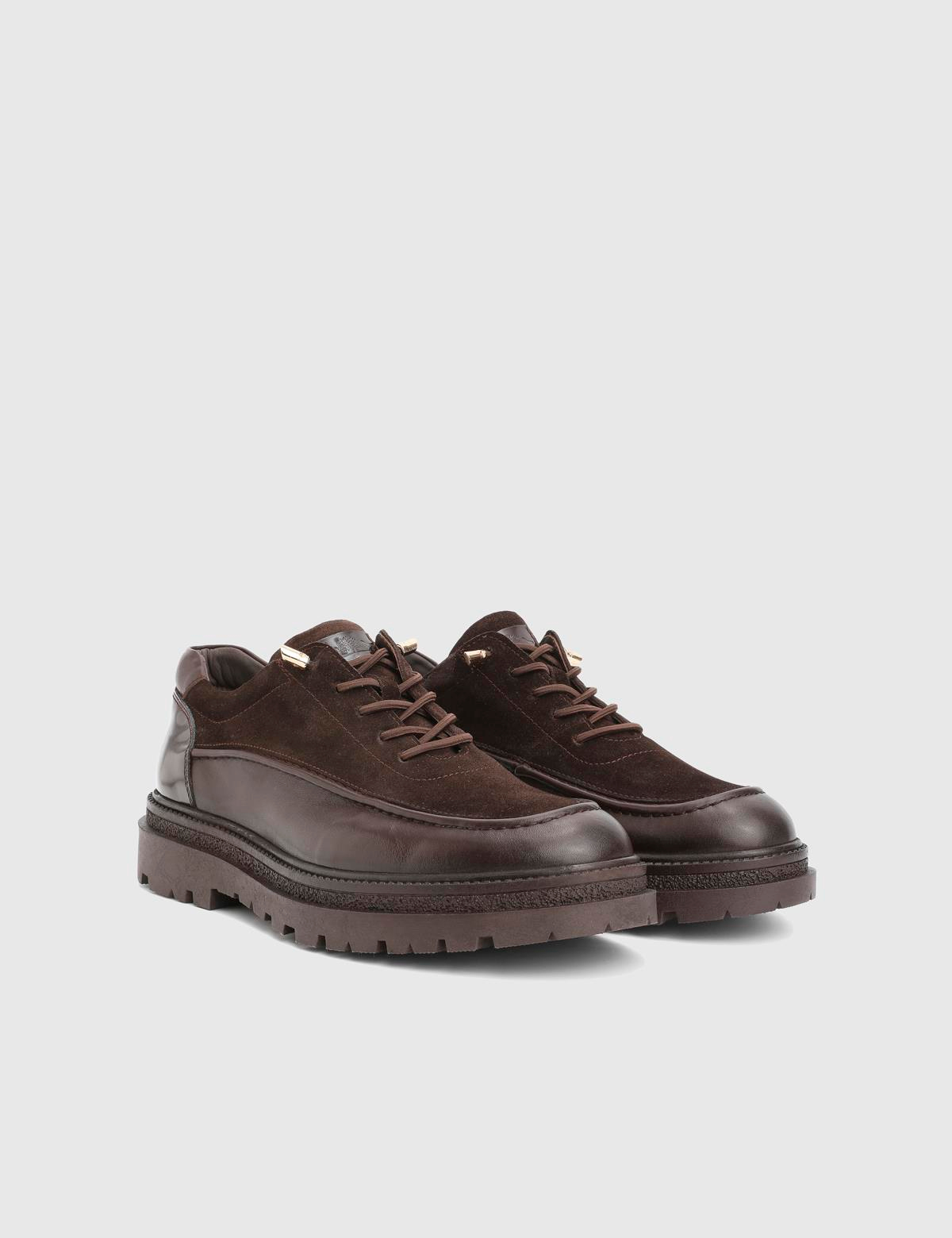 Loide Brown Suede Leather Men's Oxford
