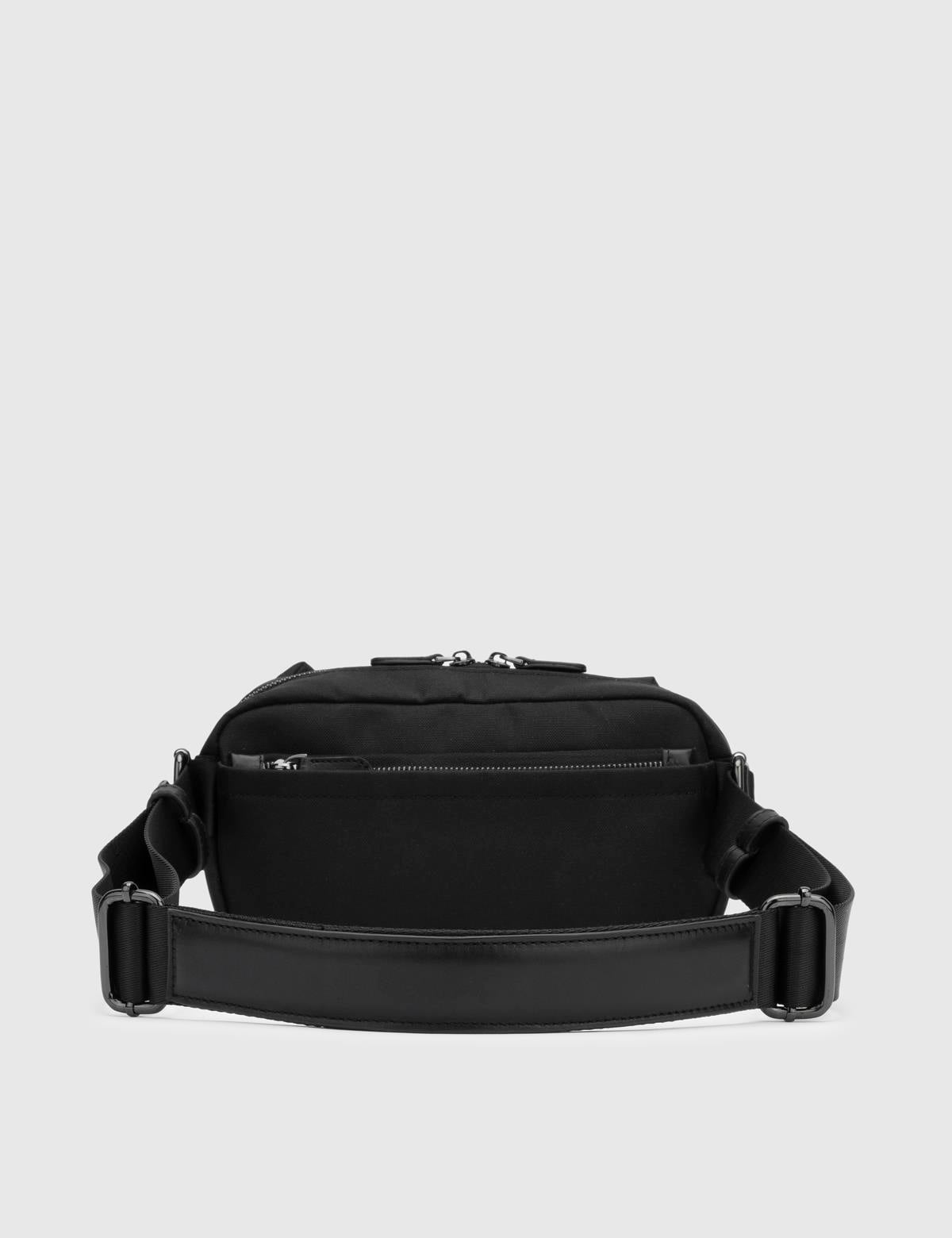 Luca Black Leather Men's Shoulder Bag
