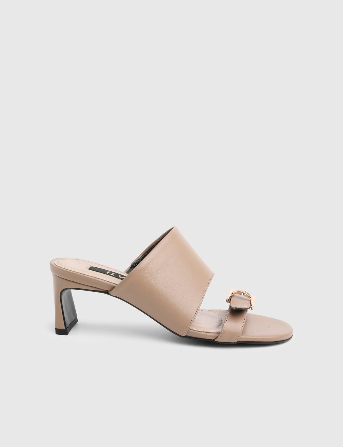 Lumira Genuine Leather Women's Mink Heeled Slippers