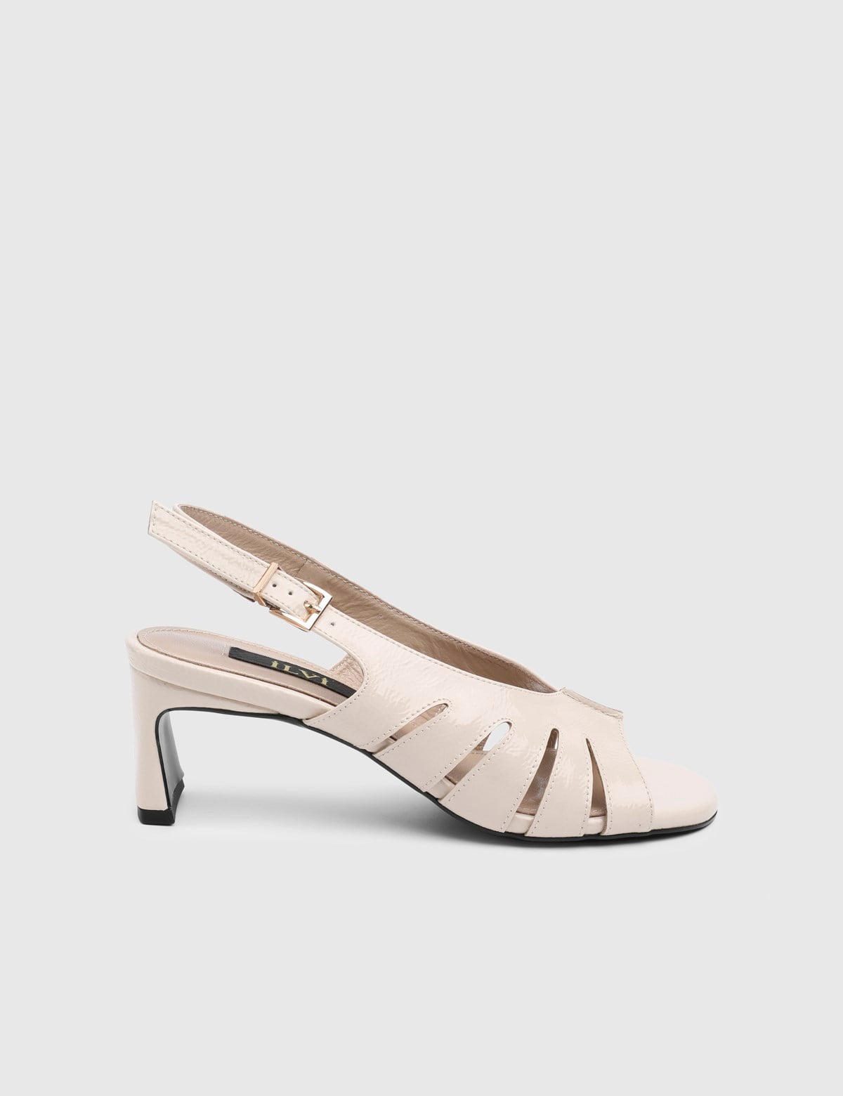 Lunea Cream Patent Leather Women's Heeled Sandal