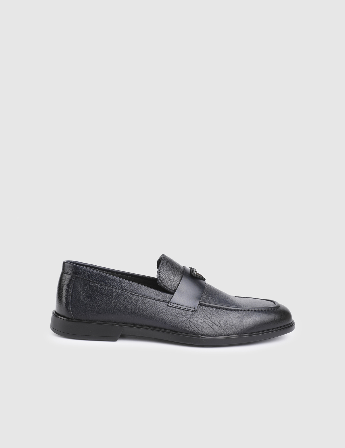 Lwazi Navy Blue Printed Leather Men's Classic Shoe