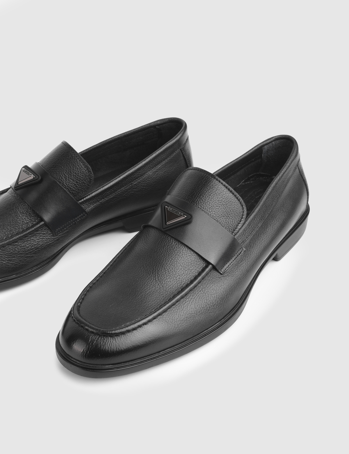 Lwazi Black Printed Leather Men's Classic Shoe