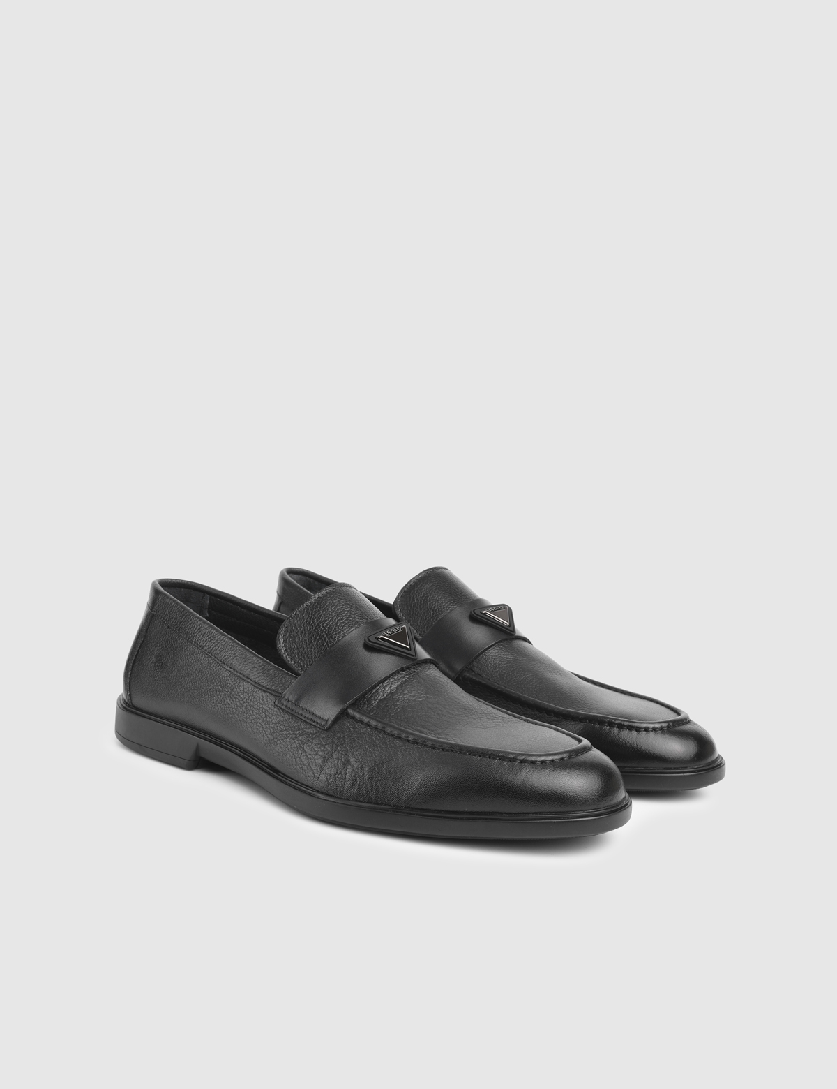 Lwazi Black Printed Leather Men's Classic Shoe