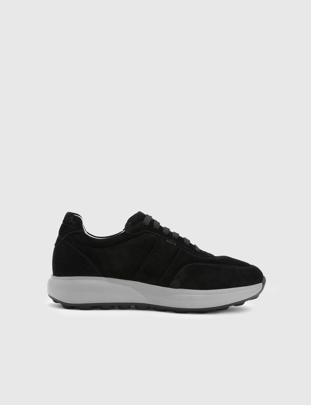 Mahrez Black Suede Leather Men's Sneaker