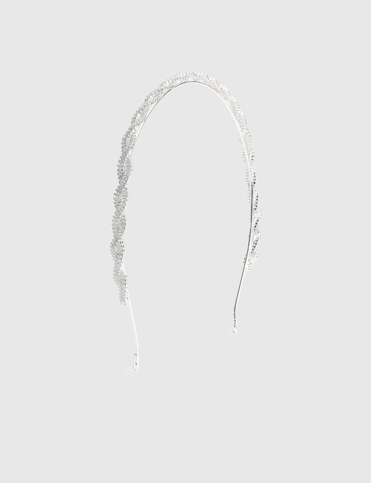 Mairead Silver Women's Headband with Stones