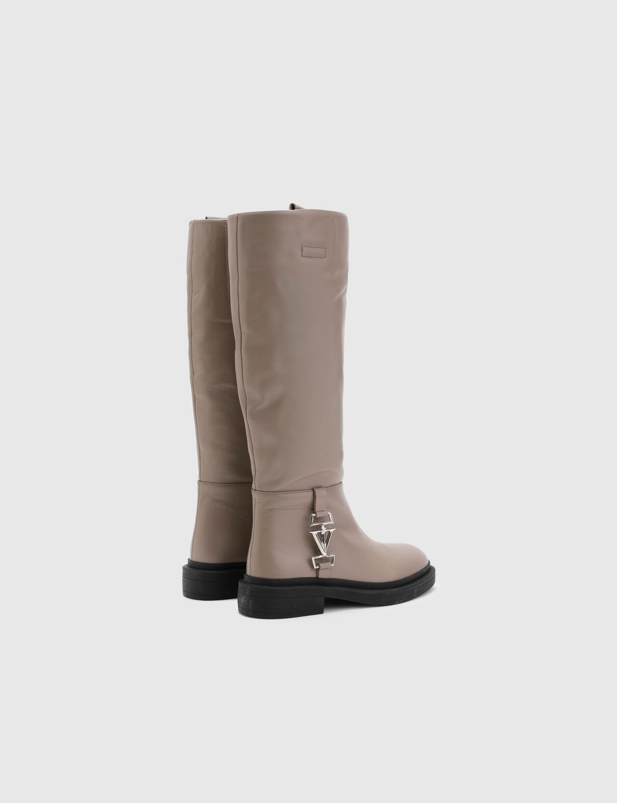 Malhaz Mink Leather Women's High Boot