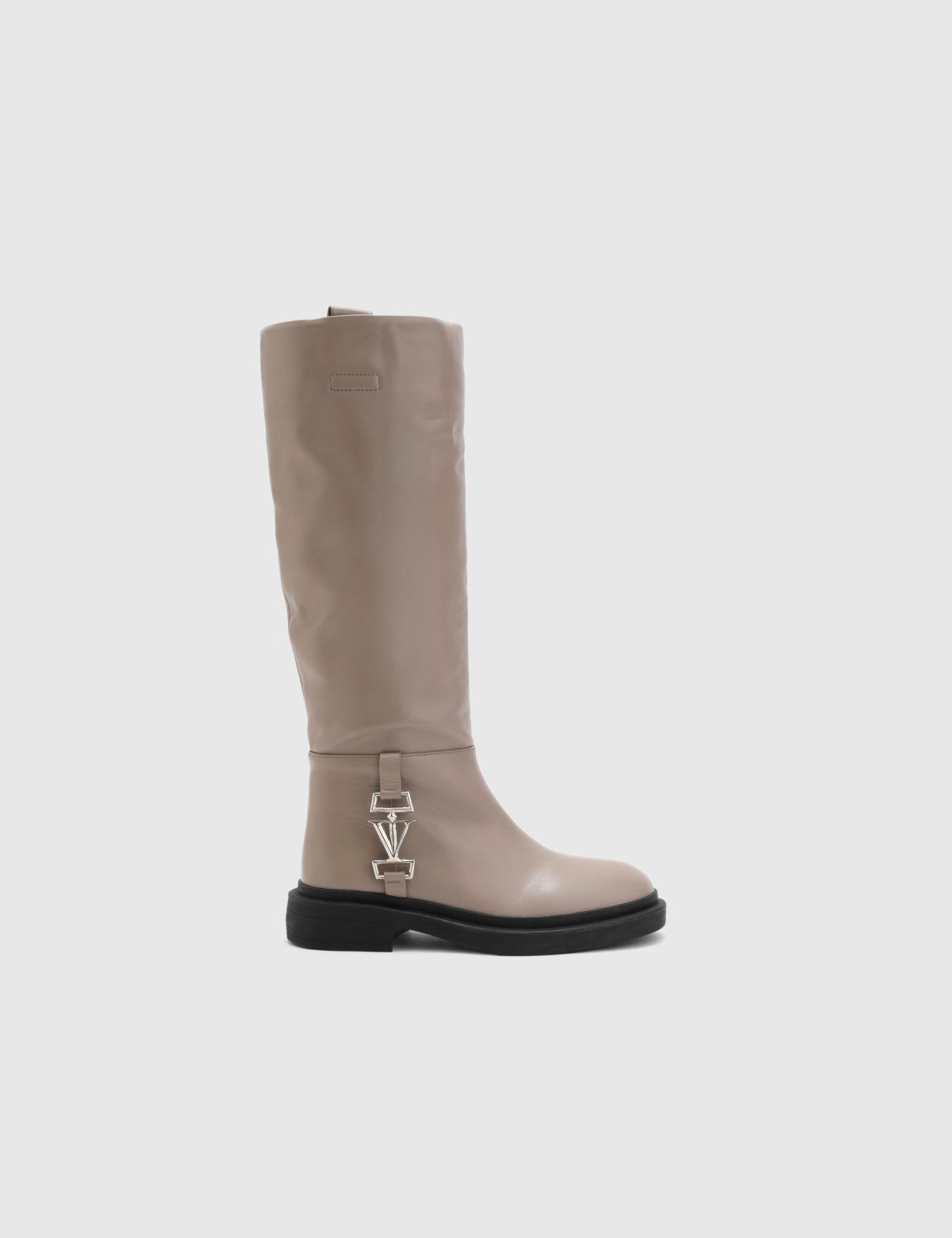Malhaz Mink Leather Women's High Boot