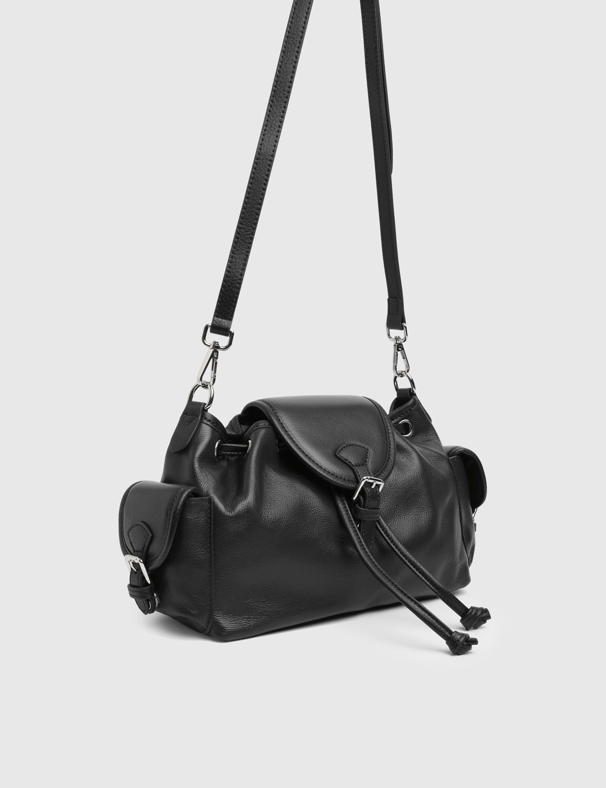 Marea Black Leather Women's Shoulder Bag