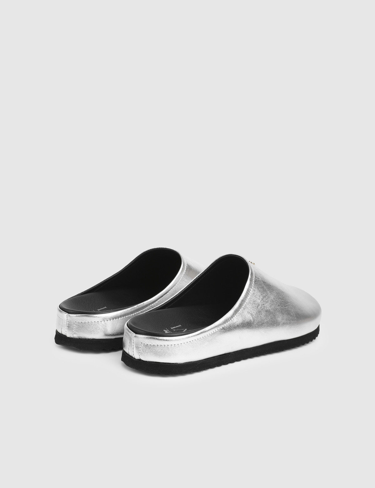 Maren Silver Leather Women's Mule
