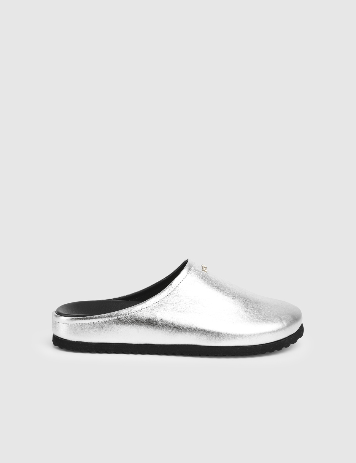 Maren Silver Leather Women's Mule