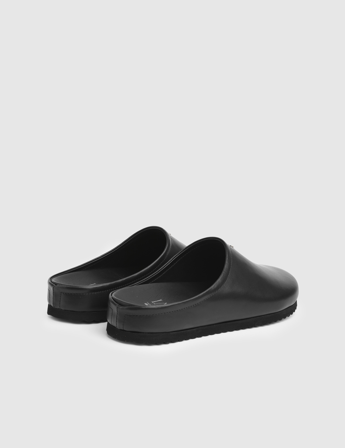 Maren Black Leather Women's Mule