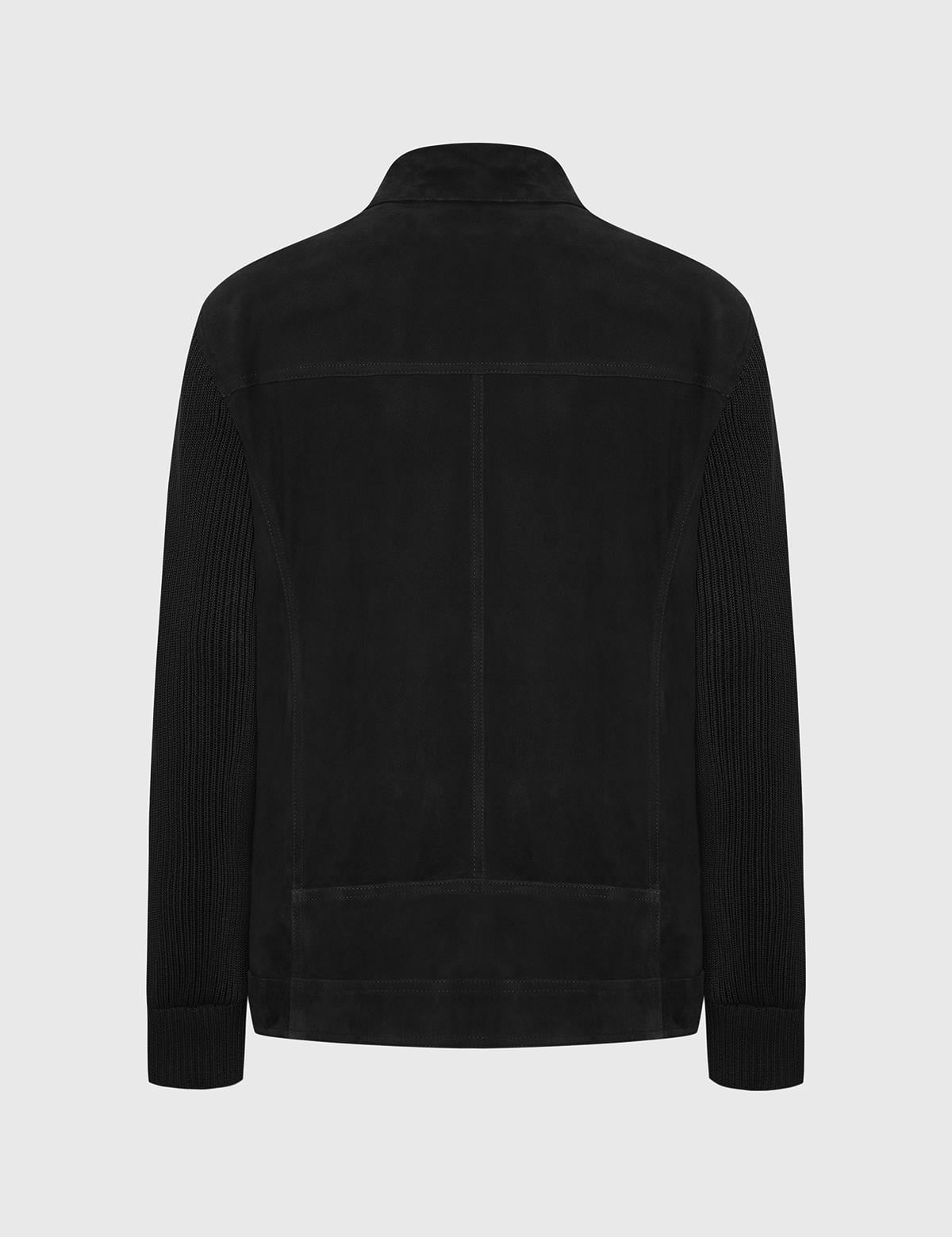 Mark Black Suede Leather Tricot Men's MONT