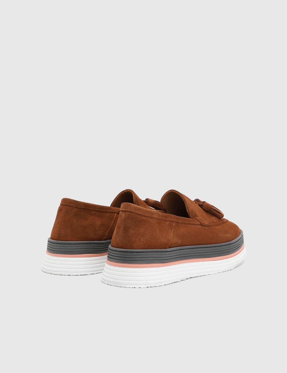 Matei Brown Suede Leather Women's Loafer