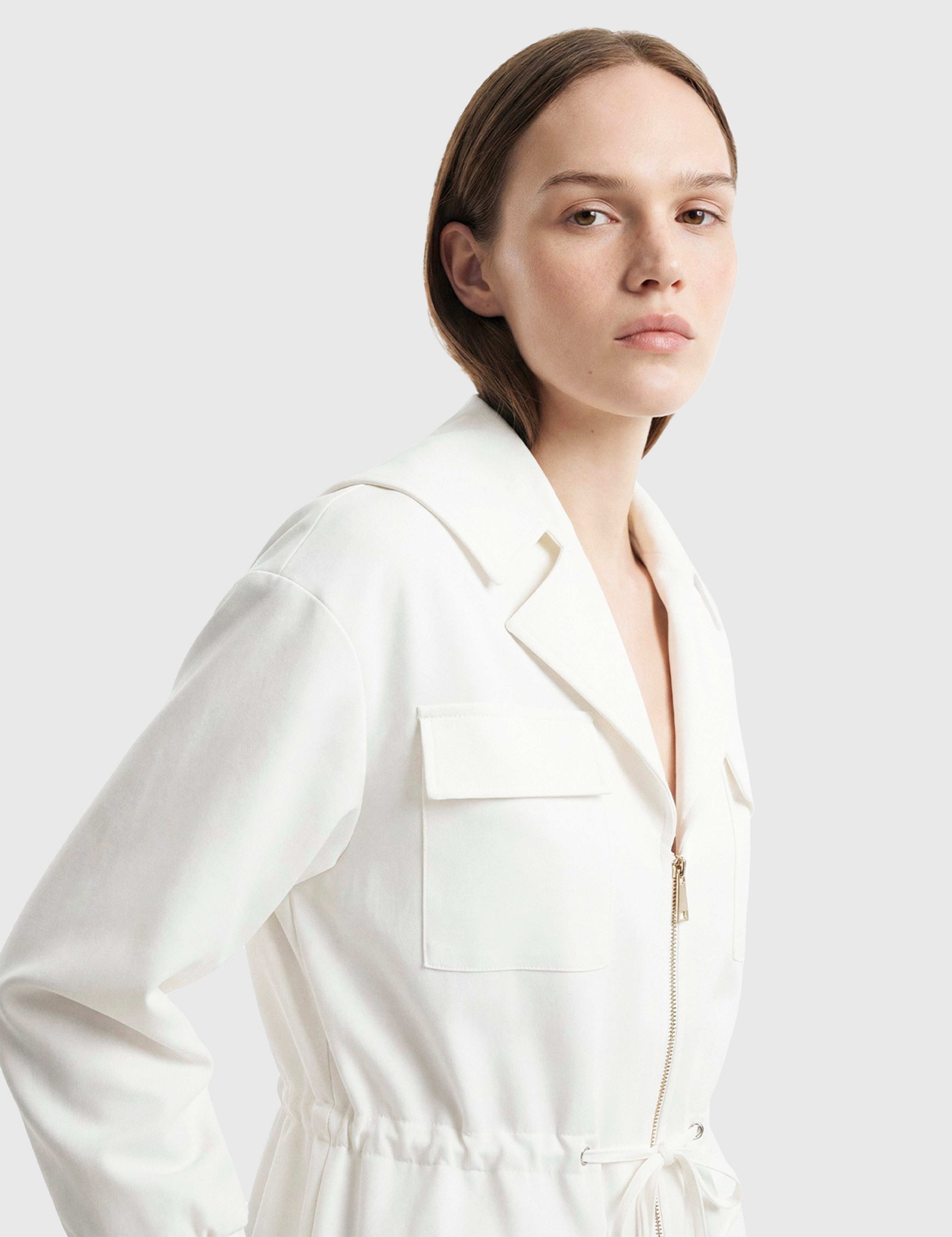 Matia White Women's Trench Coat