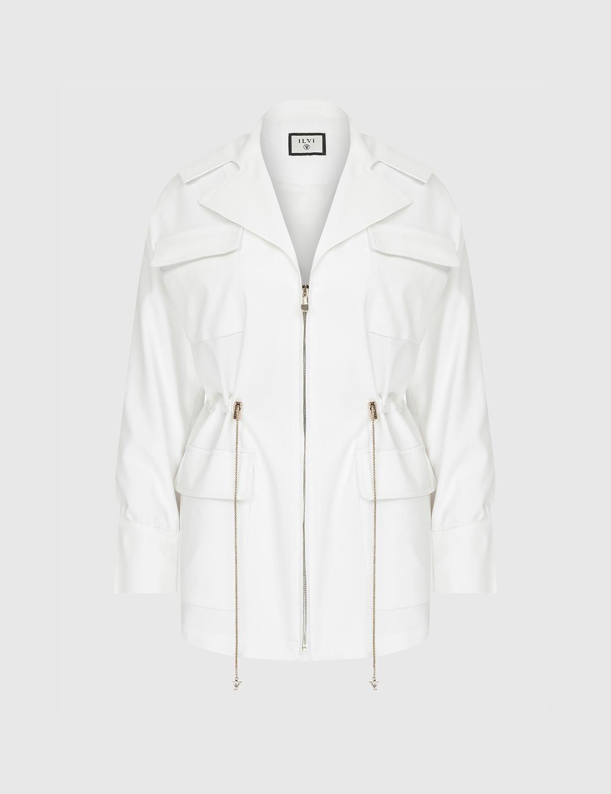 Matia White Women's Trench Coat