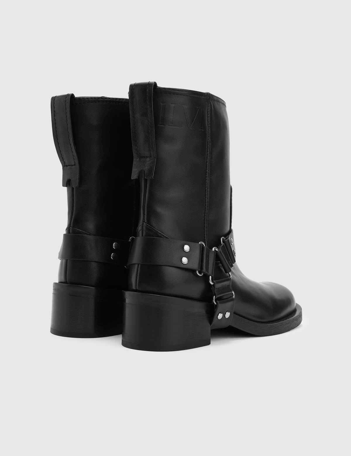 Matthew Black Leather Women's Boot