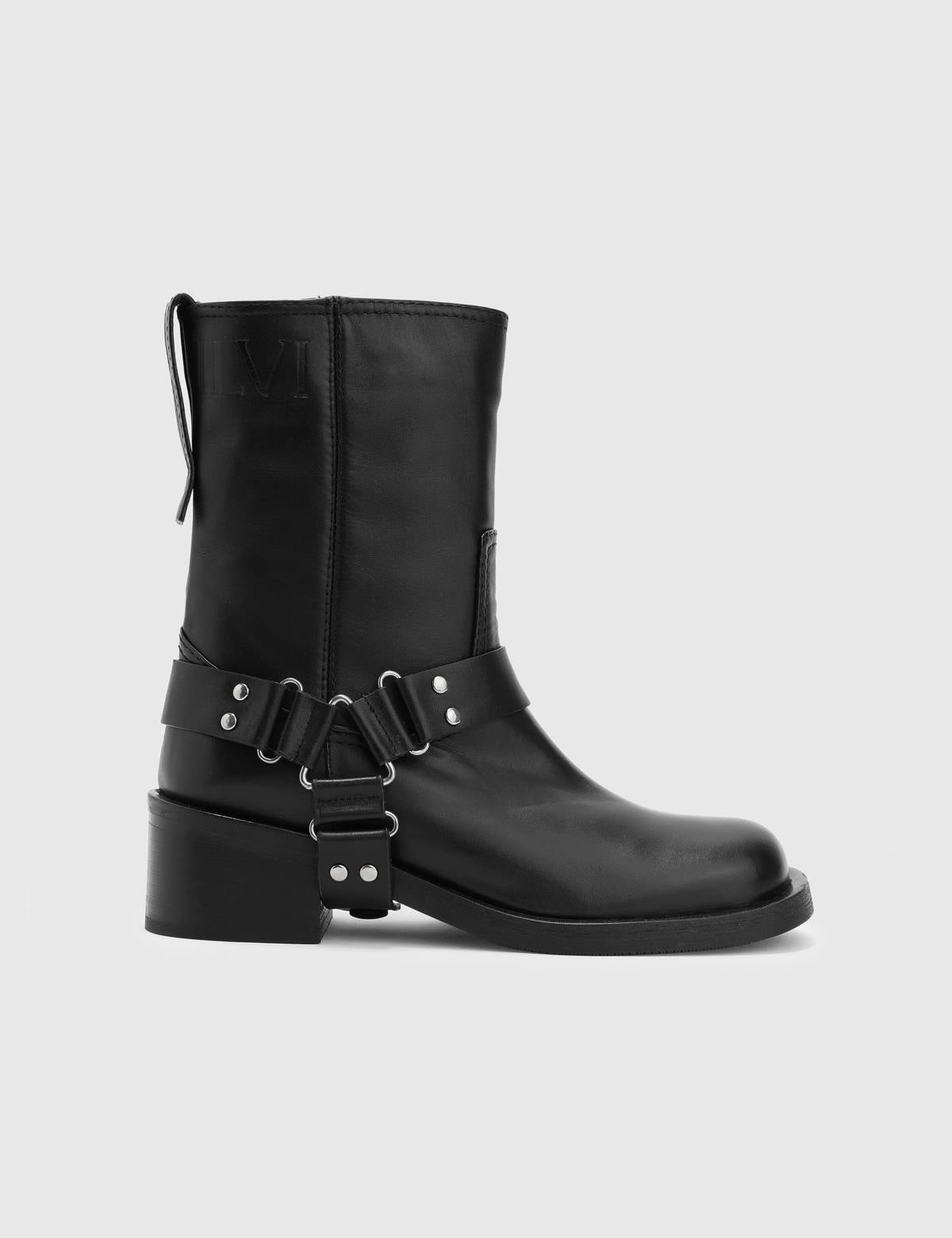 Matthew Black Leather Women's Boot