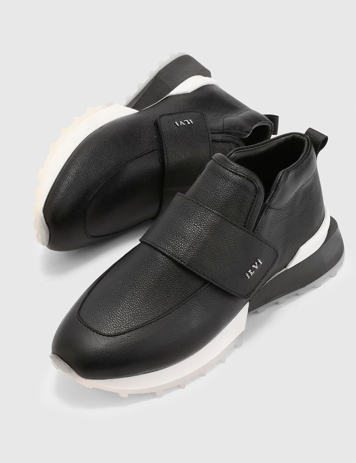 Maud Black Leather Women's Sneaker