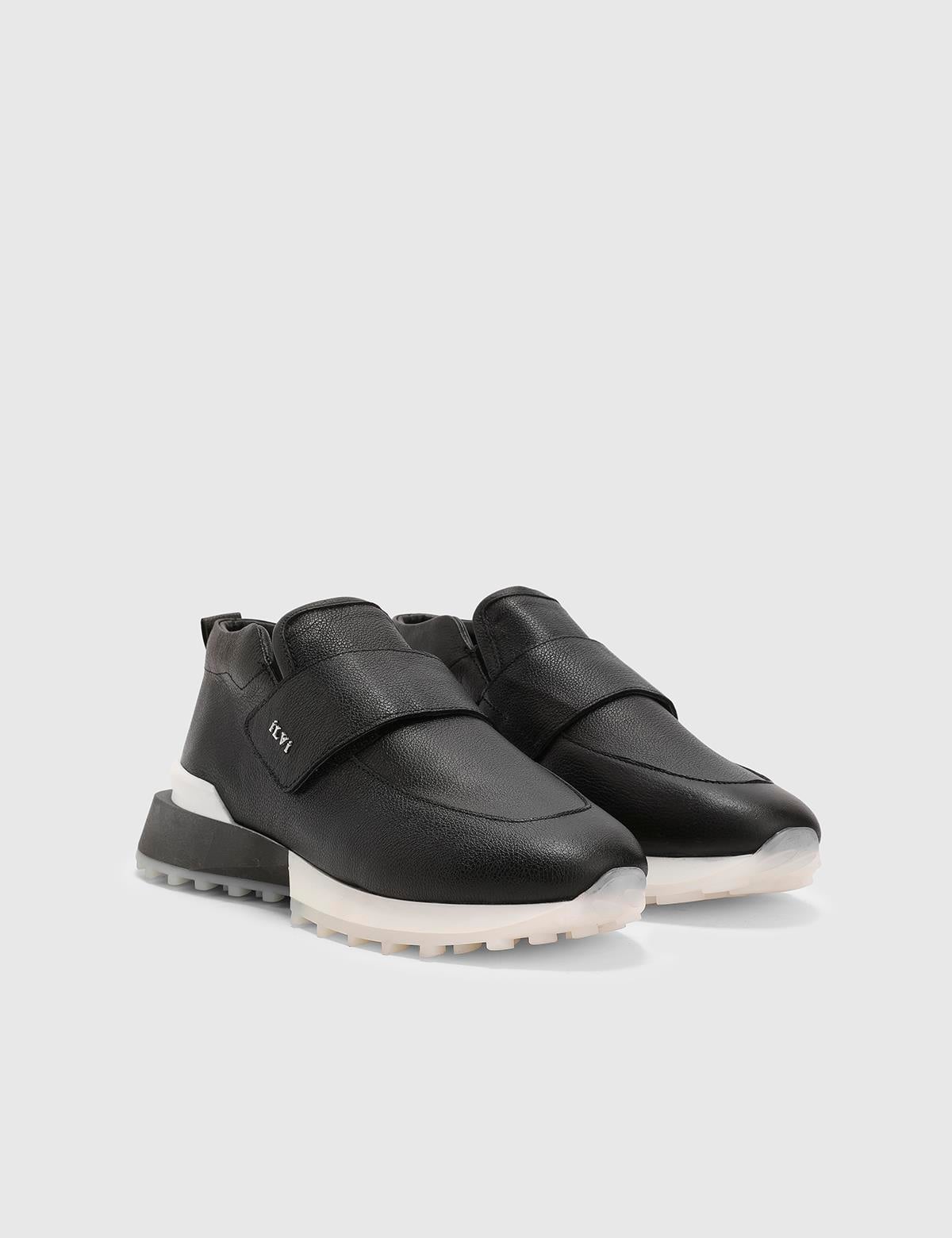 Maud Black Leather Women's Sneaker
