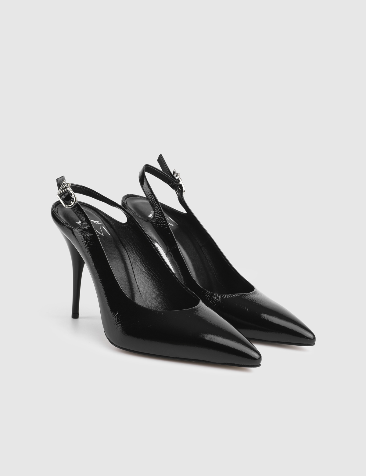 Mavra Black Patent Leather Women's Heeled Sandal