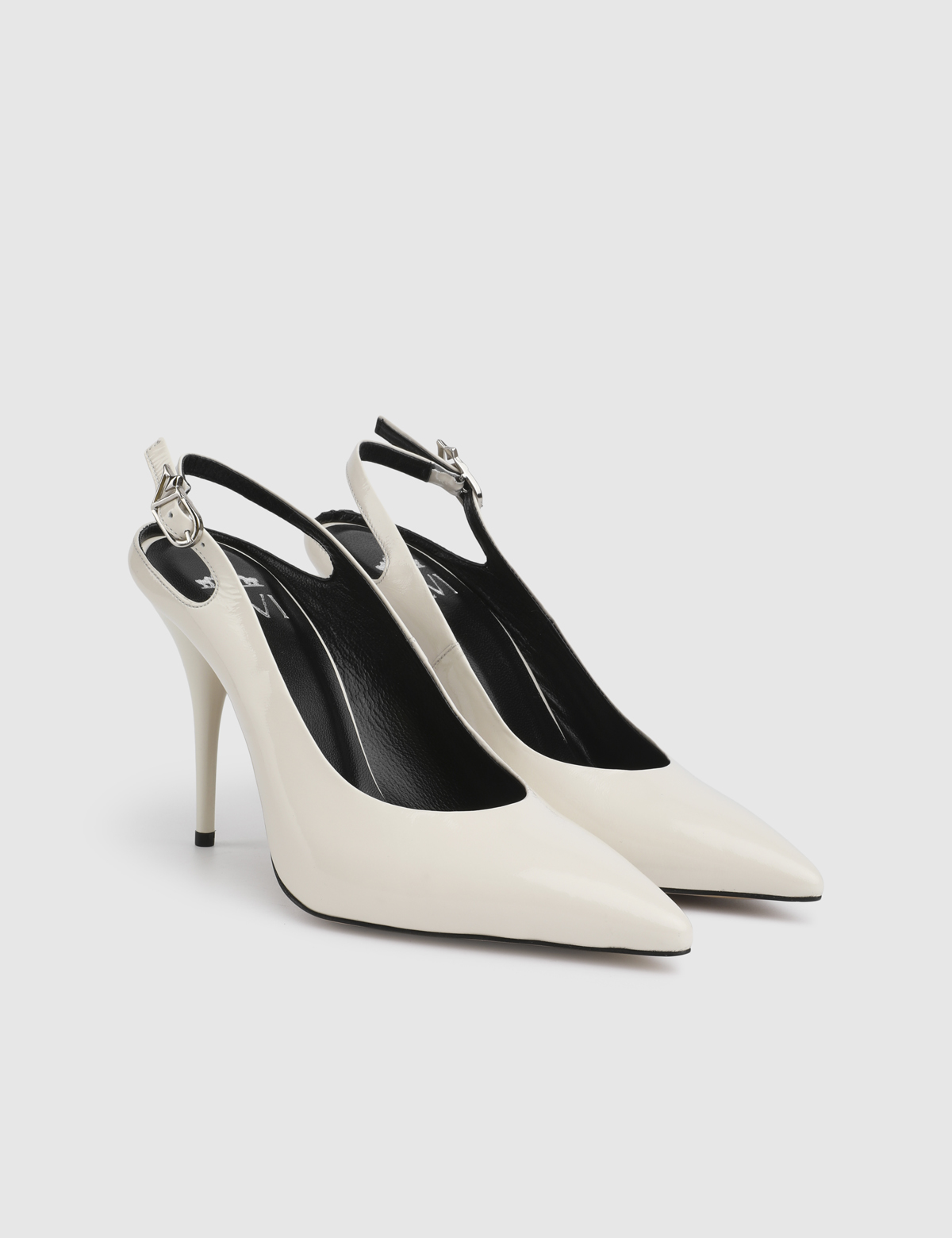 Mavra Cream Patent Leather Women's Heeled Sandal