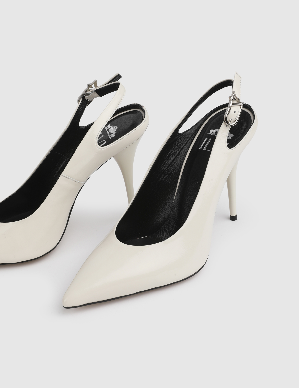 Mavra Cream Patent Leather Women's Heeled Sandal
