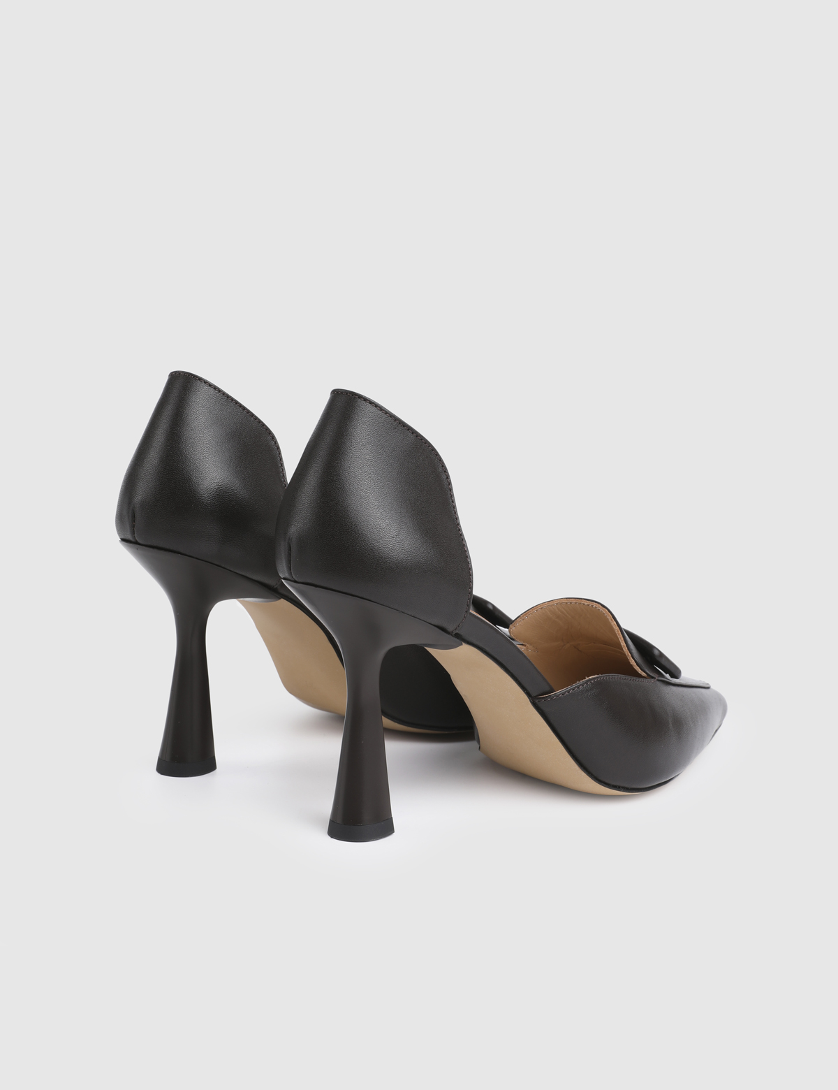 Melinea Brown Leather Women's Heeled Sandal