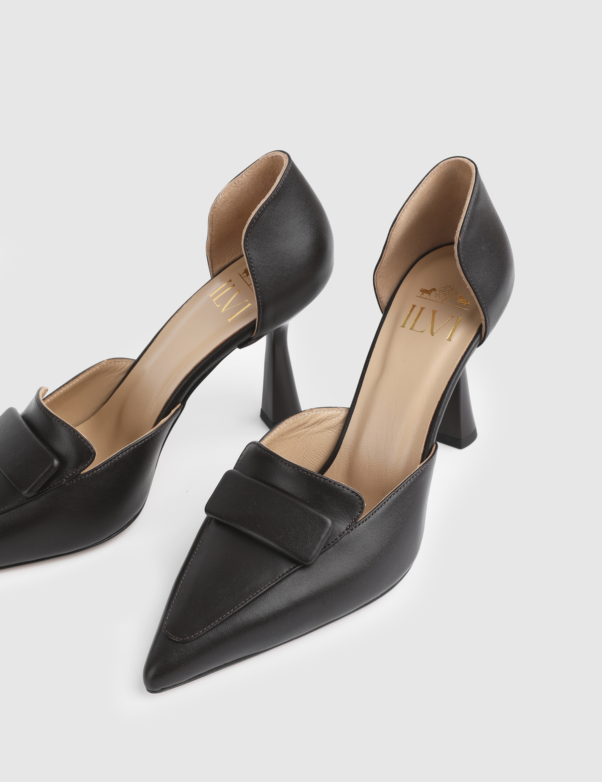 Melinea Brown Leather Women's Heeled Sandal