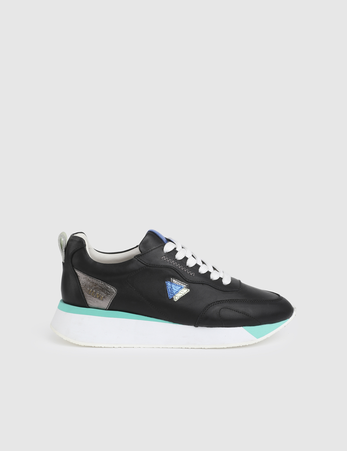 Merel Black Floater Leather Women's Sneaker