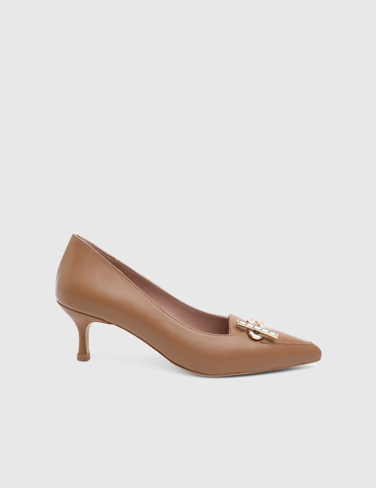 Milagros Saddle Brown Leather Women's Pump