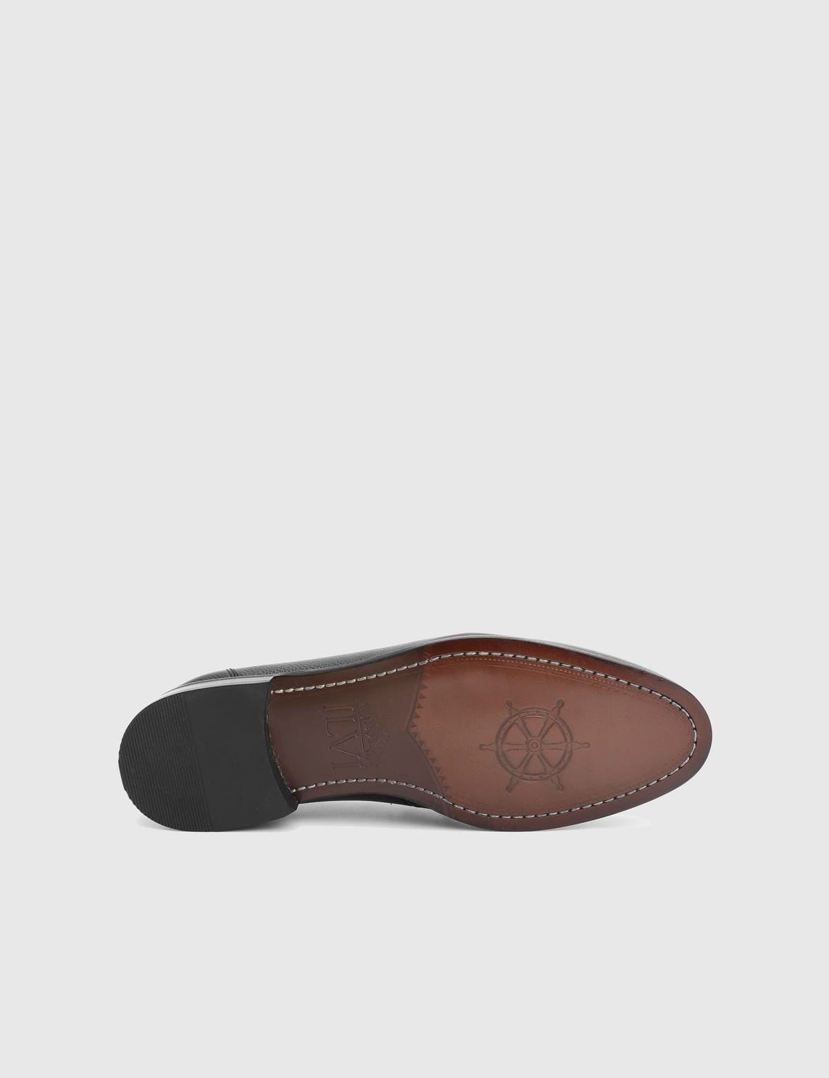 Mile Black Floater Leather Men's Classic Shoe