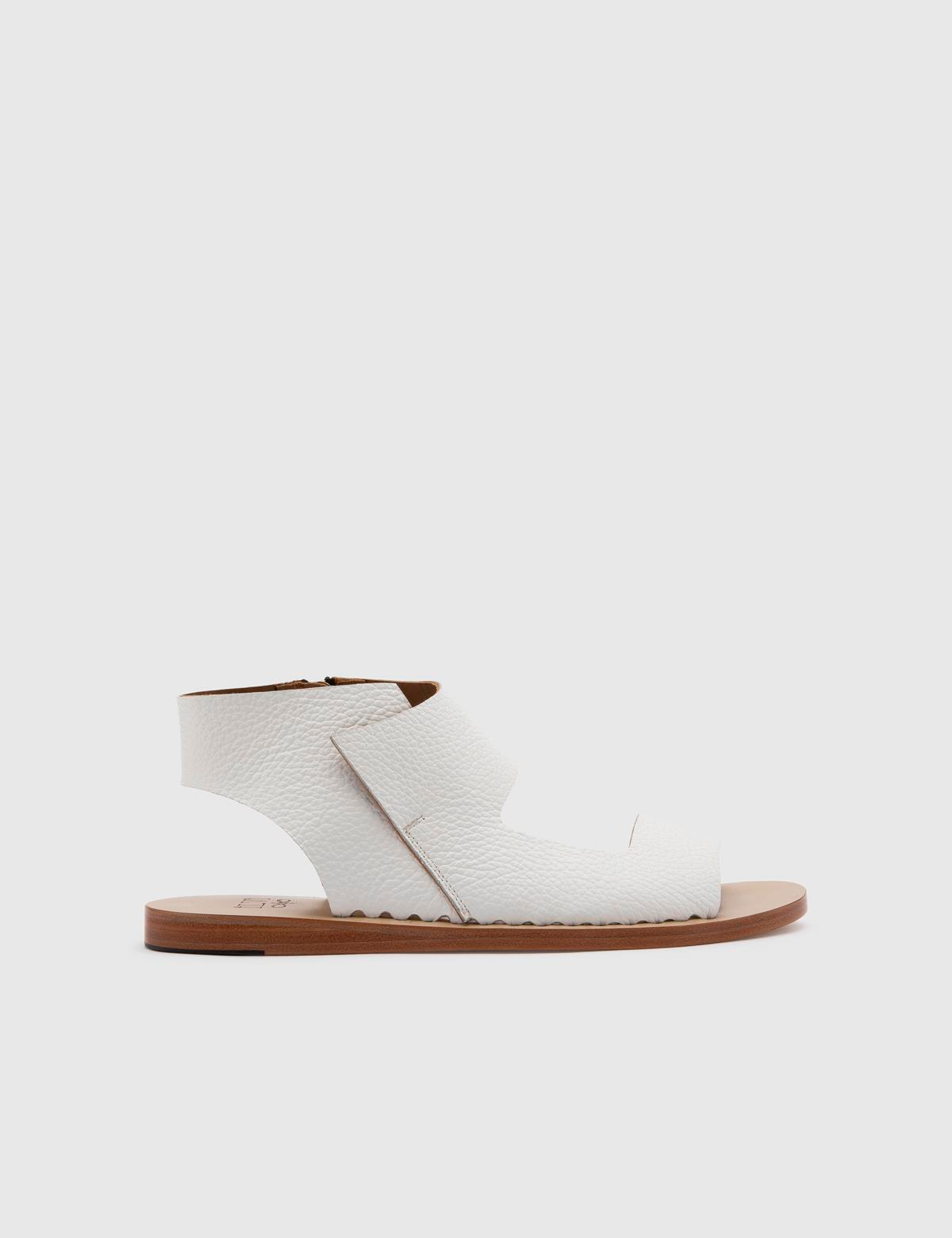 Mirrin White Floater Leather Women's Sandal