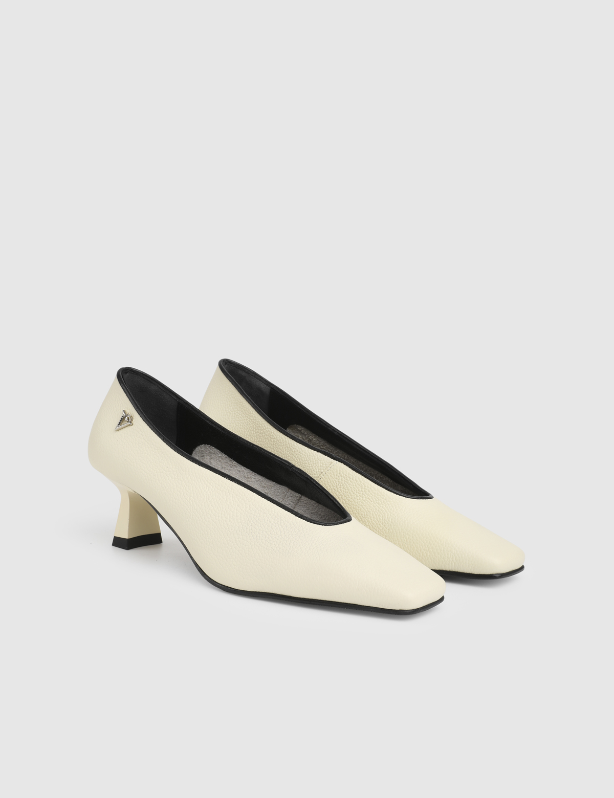 Muna Yellow Floater Leather Women's Pump