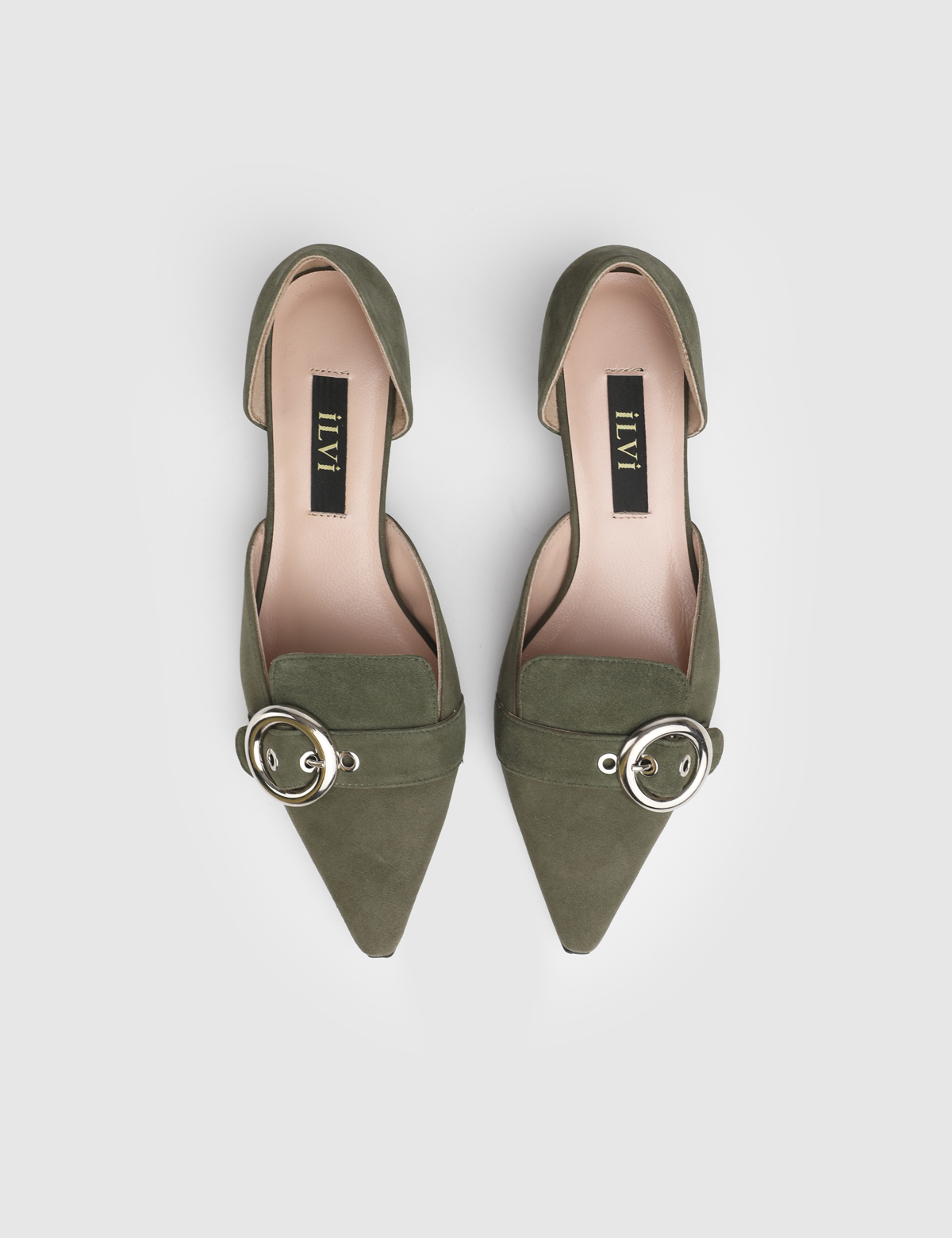 Myra Khaki Suede Leather Women's Pump