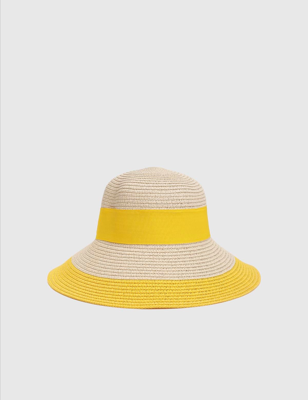Nara Yellow Women's Straw Beach Hat