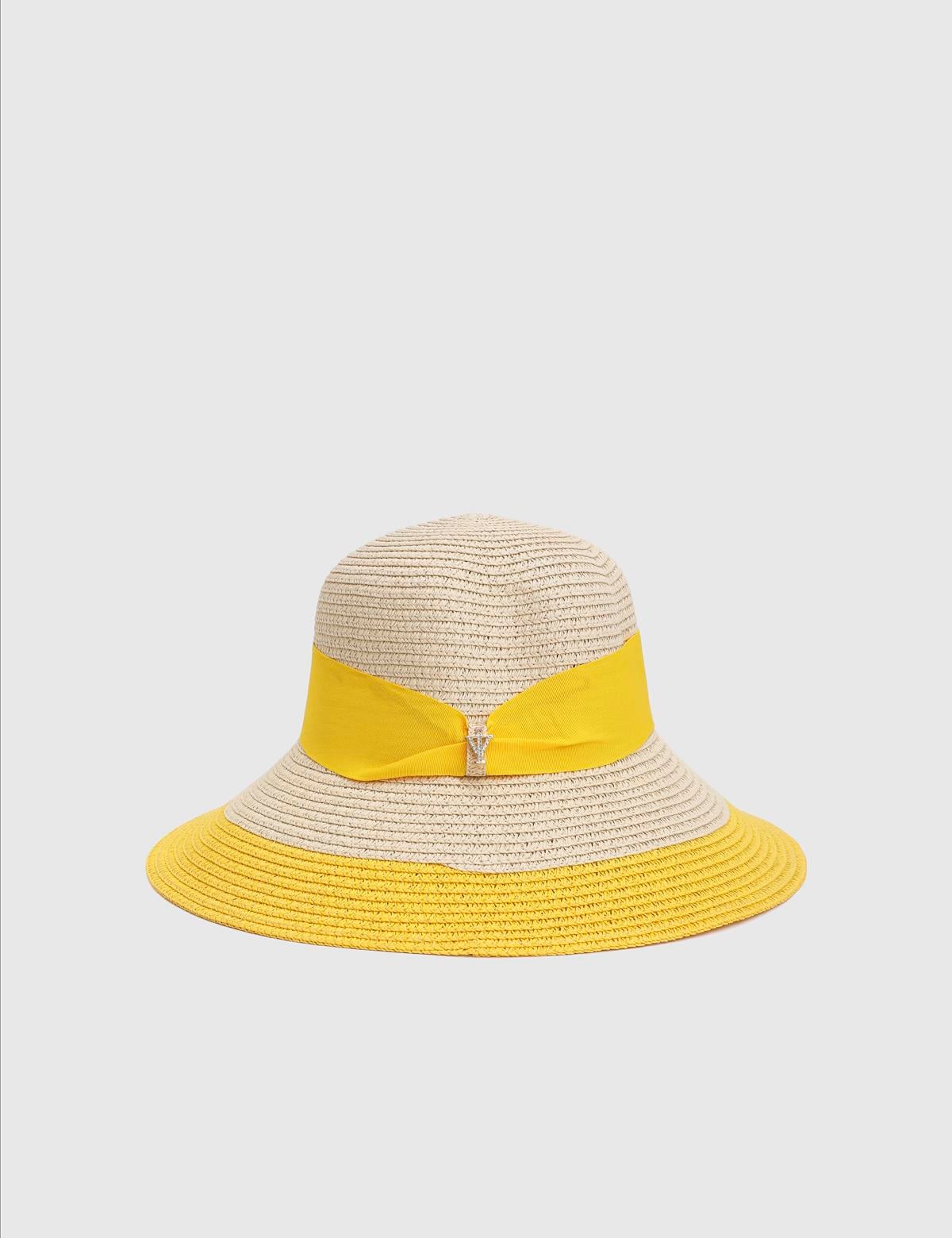 Nara Yellow Women's Straw Beach Hat