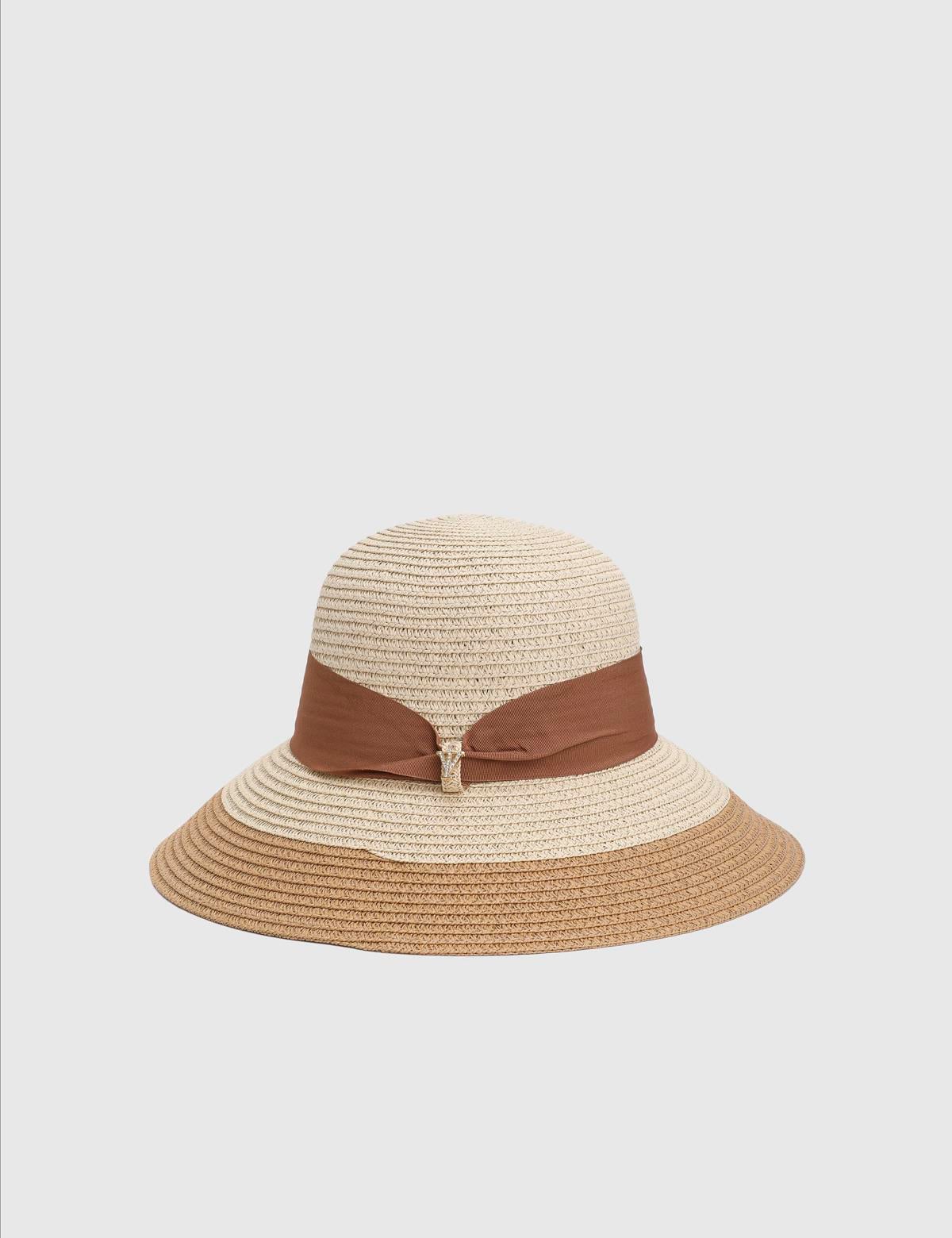 Nara Saddle Brown Women's Straw Beach Hat
