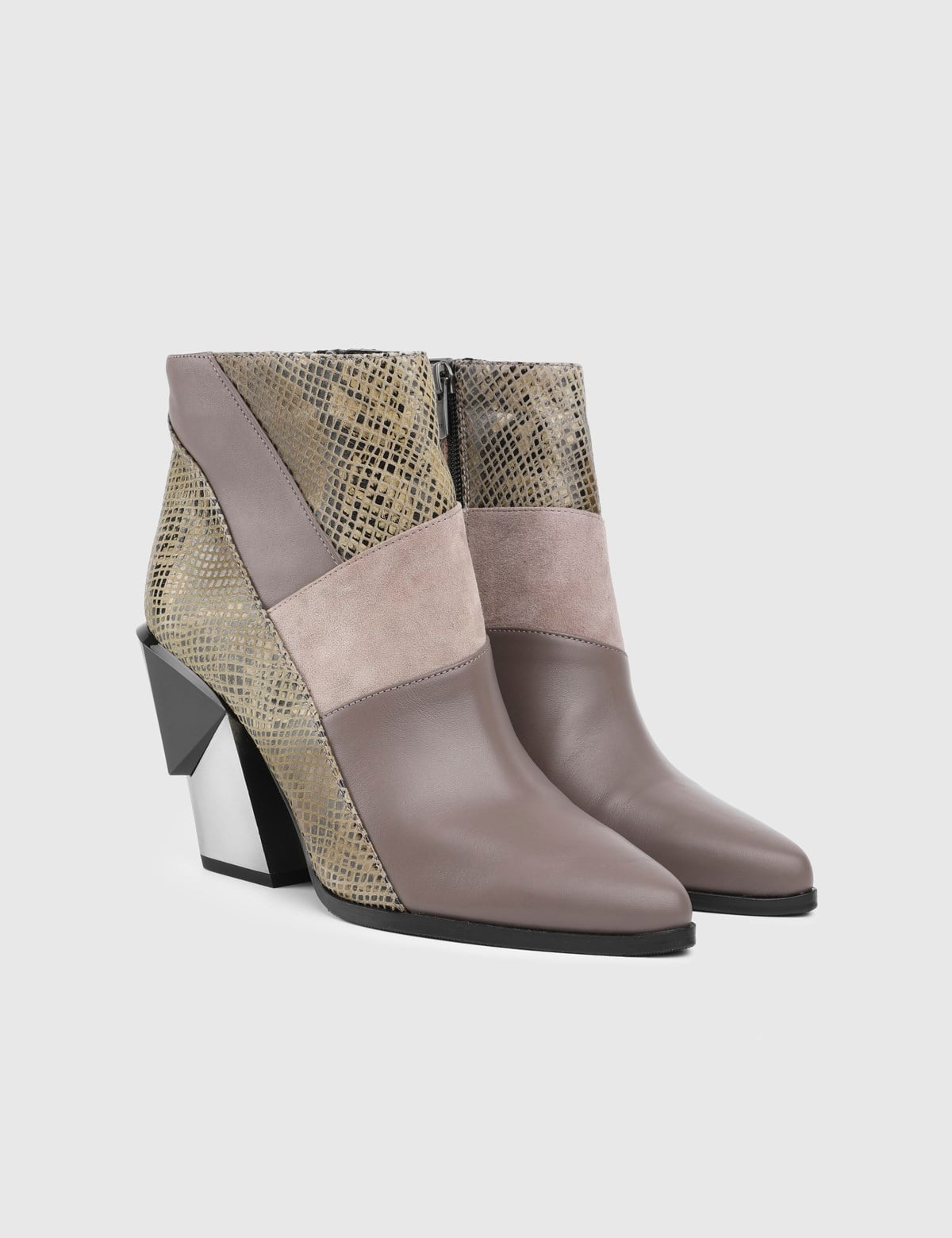 Odessa Mink Leather Women's Boot with Print