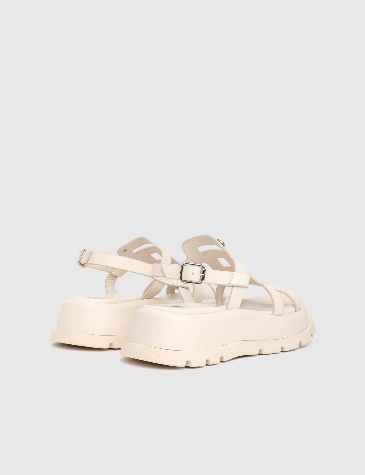 Odin Beige Leather Women's Sandal