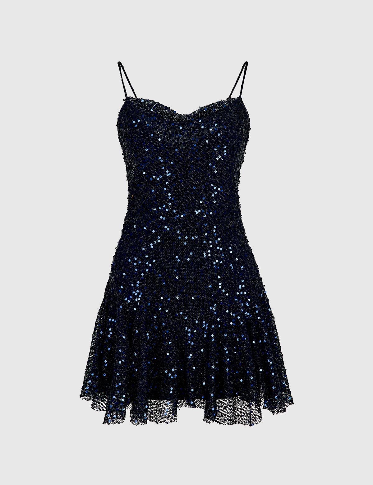 Olina Navy Blue Women's Dress