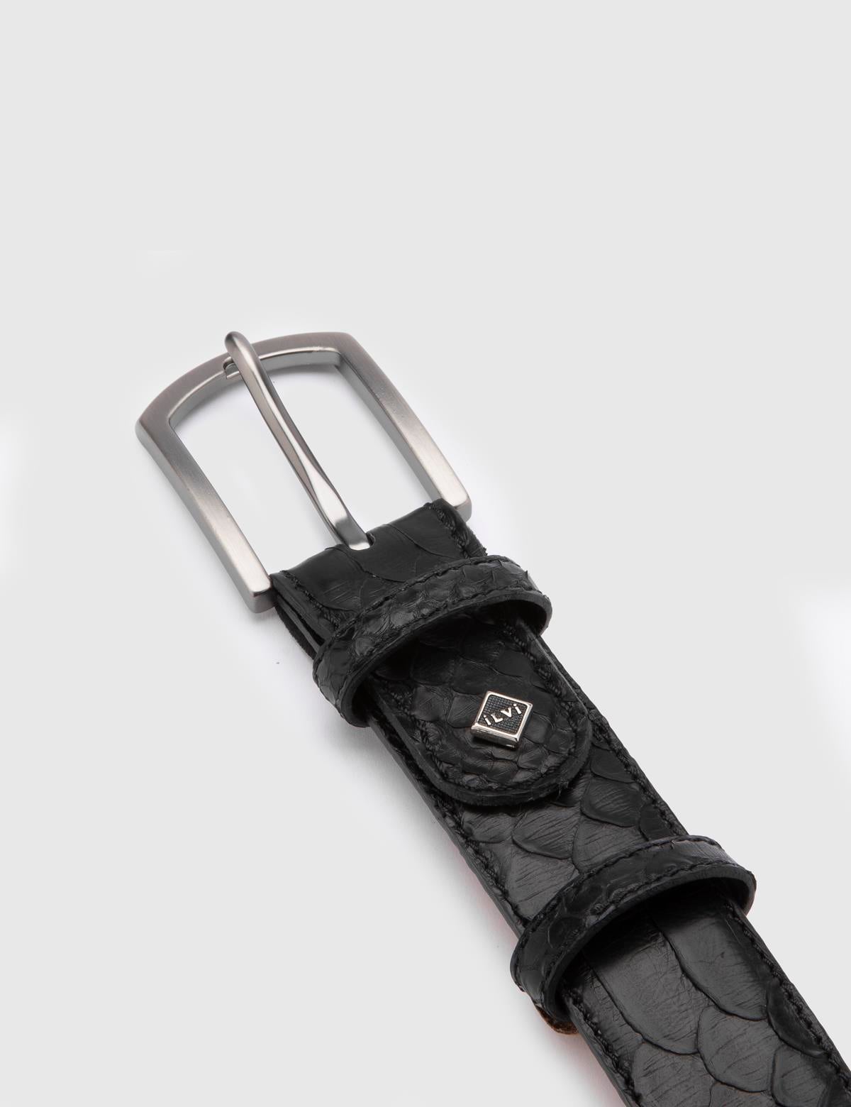 Pham Black Snake Leather Men's Belt